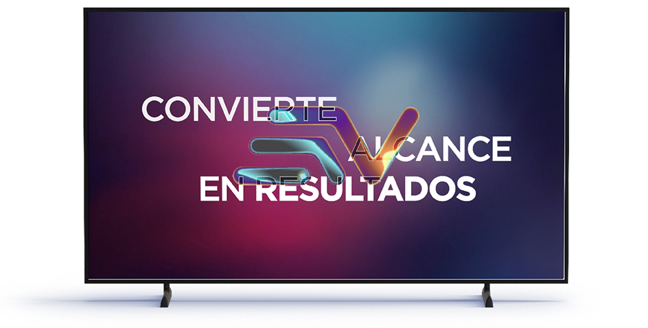 Televisor con una campaña de Ecuavisa